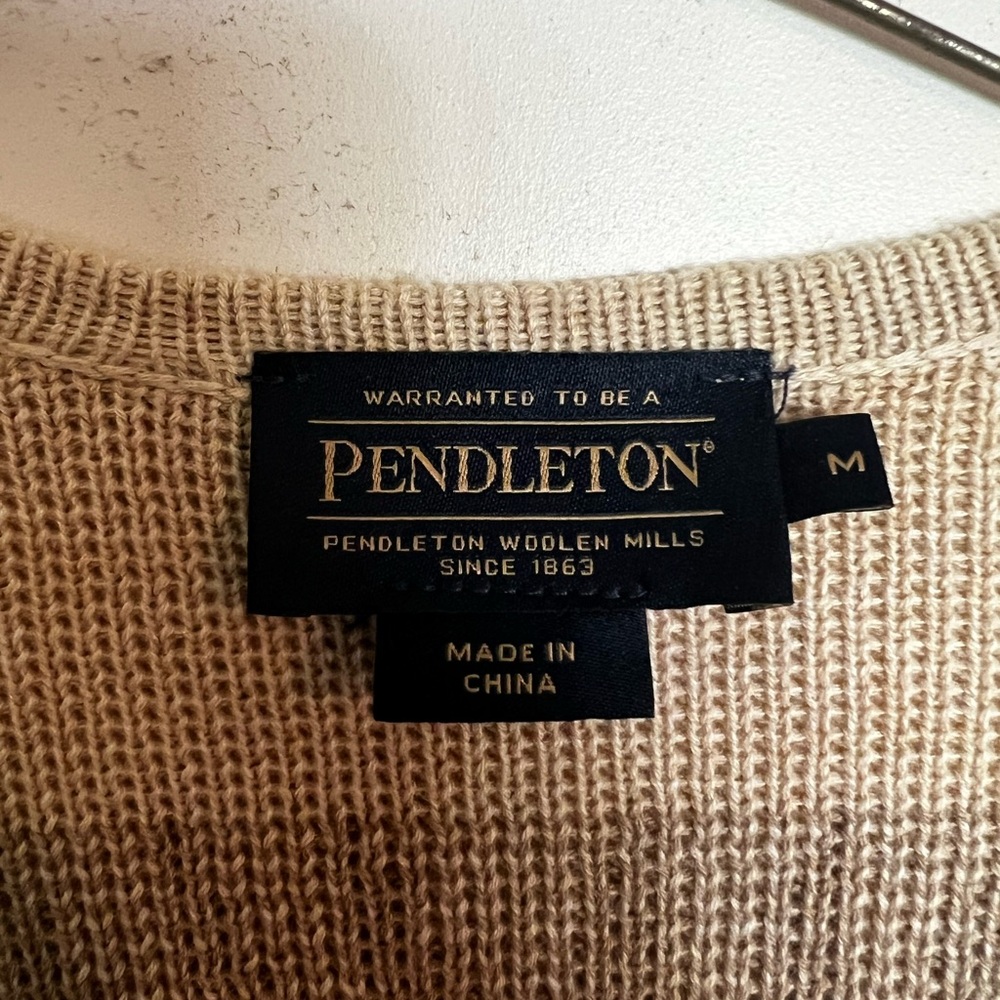 Pendleton Beige Geometric Cardigan - image 3